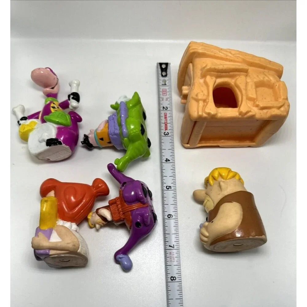 Vintage Flintstones Toys Lot of 6 Wilma Fred Barney Dino House Loose Figures 90s